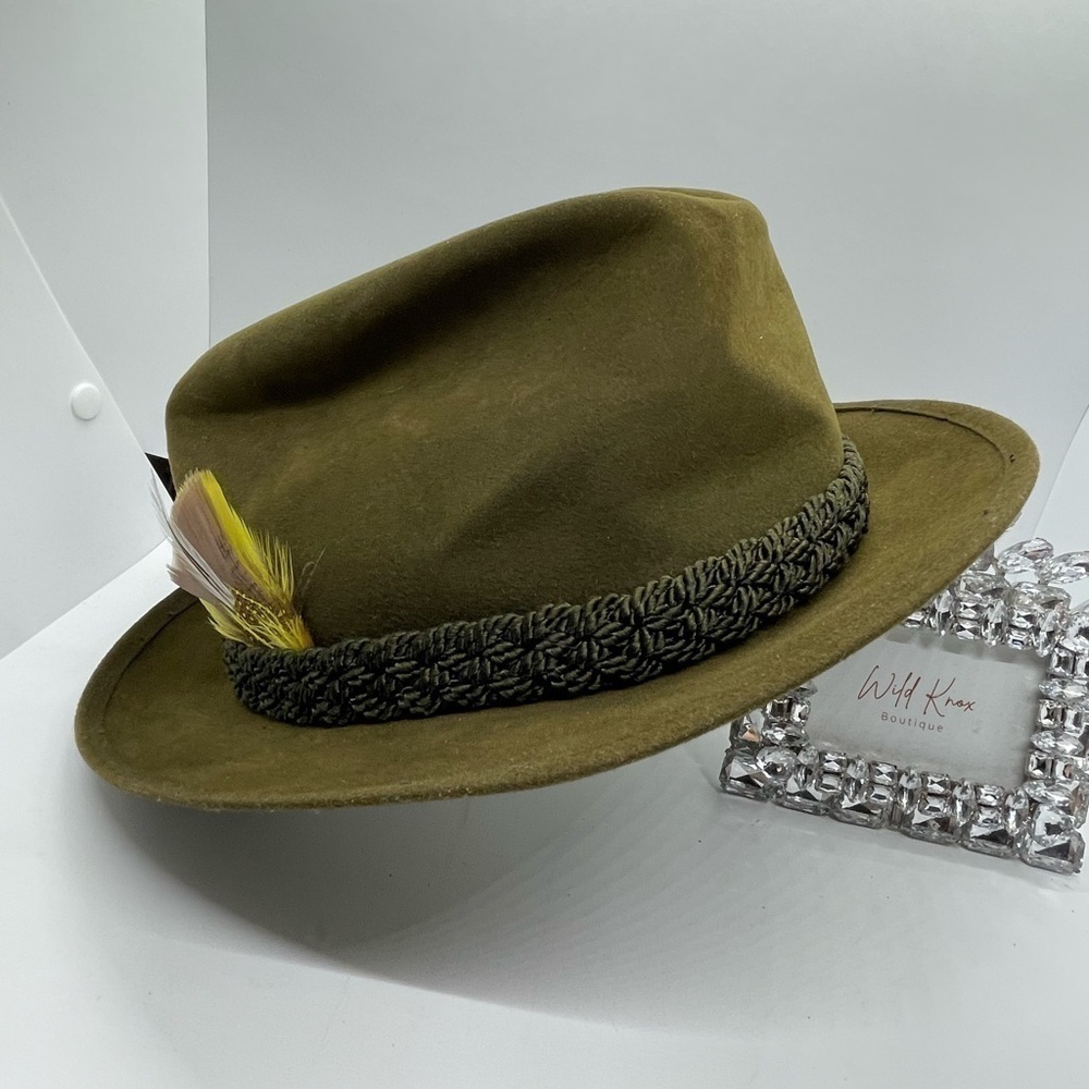 Vintage 1960s Royal STETSON Fedora ~ size 7 ~ Trilby ~ Overwelt Edge' - Picture 10 of 15